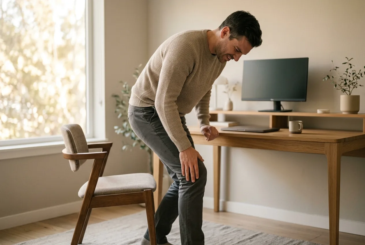 Knee pain from sitting too long: why it stiffens and how to fix it
